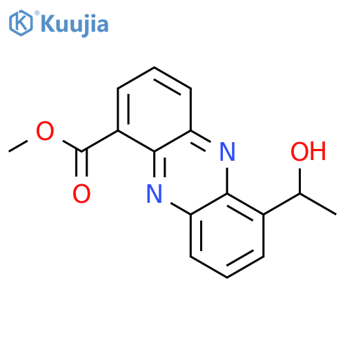 Me ester-6-(1-Hydroxyethyl)-1-phenazinecarboxylic acid structure