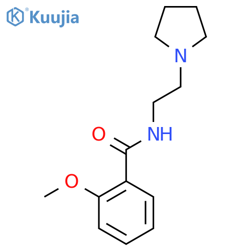2-methoxy-N-[2-(pyrrolidin-1-yl)ethyl]benzamide structure