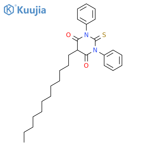 5-dodecyl-1,3-diphenyl-2-thioxodihydropyrimidine-4,6(1H,5H)-dione structure