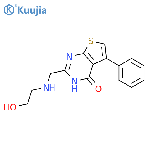 2-{[(2-hydroxyethyl)amino]methyl}-5-phenylthieno[2,3-d]pyrimidin-4(3H)-one structure