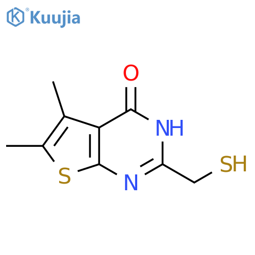 2-(mercaptomethyl)-5,6-dimethylthieno[2,3-d]pyrimidin-4(3H)-one structure