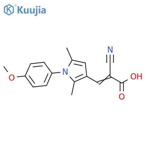 2-Cyano-3-1-(4-Methoxyphenyl)-2,5-Dimethyl-1h-Pyrrol-3-YlProp-2-Enoic Acid structure