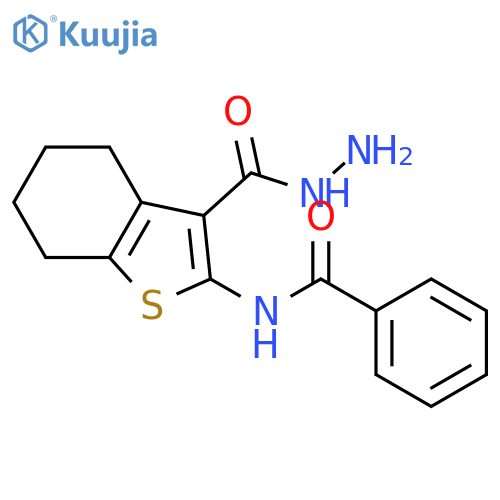 N-[3-(hydrazinocarbonyl)-4,5,6,7-tetrahydro-1-benzothien-2-yl]benzamide structure