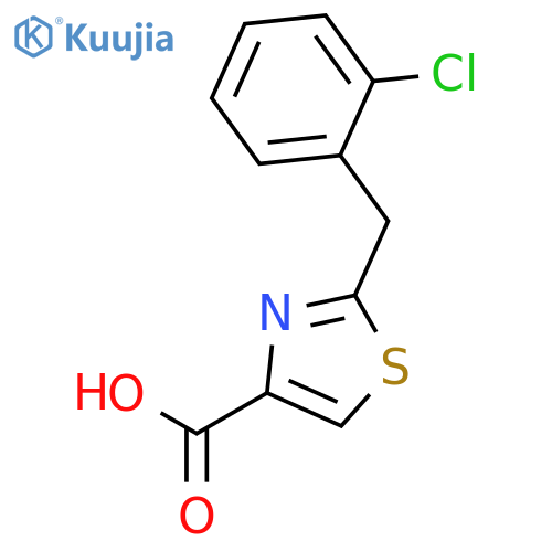 2-(2-Chlorophenyl)methyl-1,3-thiazole-4-carboxylic acid structure