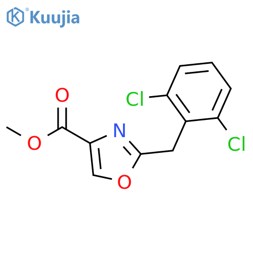 methyl 2-[(2,6-dichlorophenyl)methyl]-1,3-oxazole-4-carboxylate structure