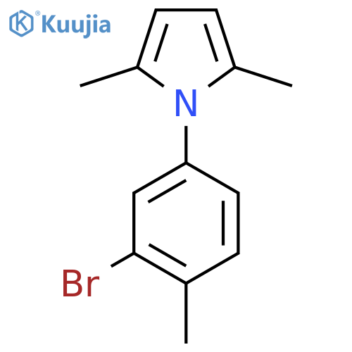 1-(3-bromo-4-methylphenyl)-2,5-dimethyl-1H-pyrrole structure