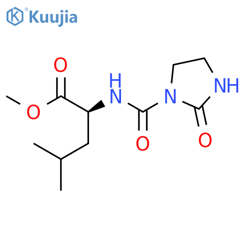 L-Leucine, N-[(2-oxo-1-imidazolidinyl)carbonyl]-, methyl ester structure