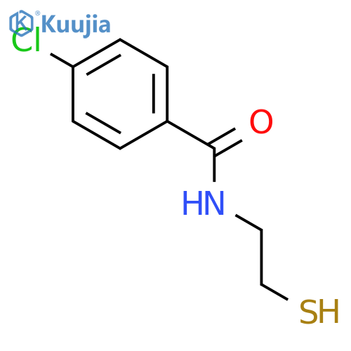 4-chloro-N-(2-sulfanylethyl)benzamide structure