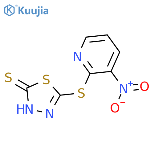5-(3-Nitro-2-pyridinyl)sulfanyl-1,3,4-thiadiazole-2-thiol structure