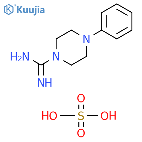 4-phenylpiperazine-1-carboximidamide;sulfuric Acid;hydrate structure