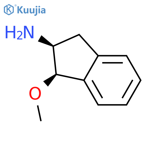 rac-(1R,2S)-1-methoxy-2,3-dihydro-1H-inden-2-amine structure