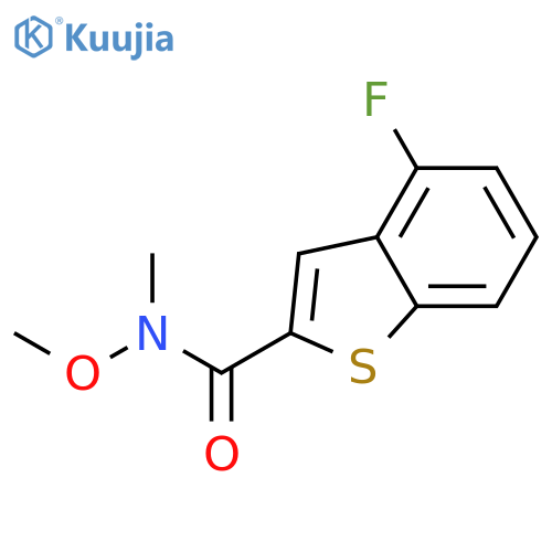 Benzo[b]thiophene-2-carboxamide, 4-fluoro-N-methoxy-N-methyl- structure