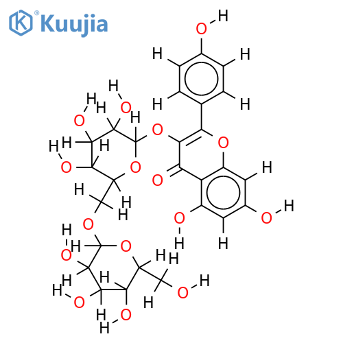 3-O-beta-D-glucopyranosyl-(1->6)-beta-D-glucopyranosyl-kaempferol structure
