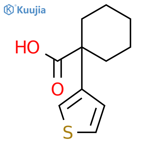 1-(thiophen-3-yl)cyclohexane-1-carboxylic acid structure