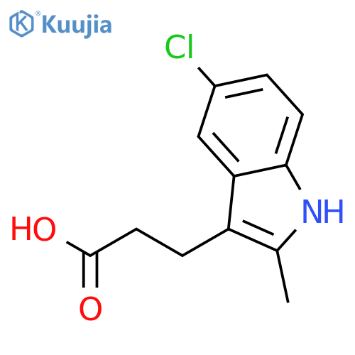 3-(5-chloro-2-methyl-1H-indol-3-yl)propanoic acid structure