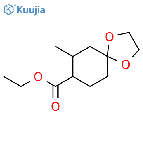 ethyl cis-7-methyl-1,4-dioxaspiro[4.5]decane-8-carboxylate structure
