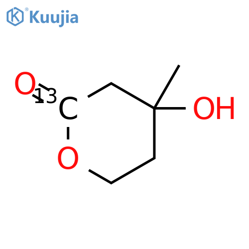 2H-Pyran-2-one-2-13C,tetrahydro-4-hydroxy-4-methyl- (9CI) structure