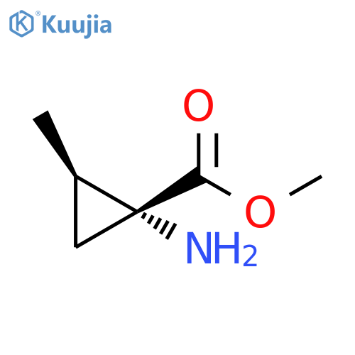Cyclopropanecarboxylicacid, 1-amino-2-methyl-, methyl ester, (1R,2R)- structure