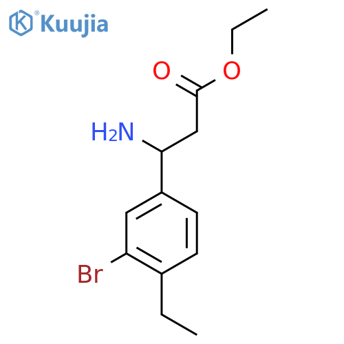 Ethyl 3-amino-3-(3-bromo-4-ethylphenyl)propanoate structure