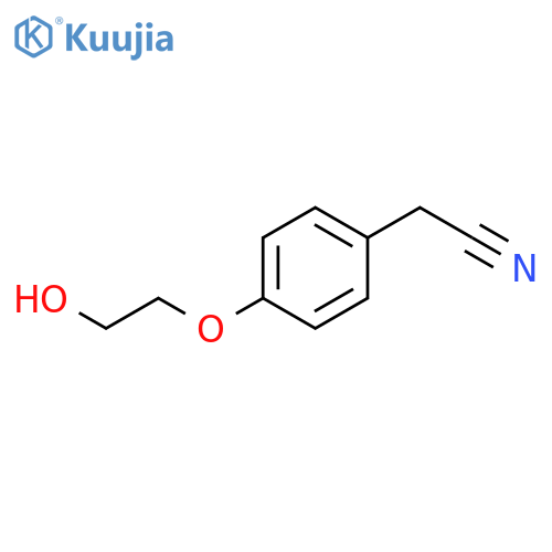 2-4-(2-hydroxyethoxy)phenylacetonitrile structure