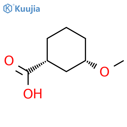 Cyclohexanecarboxylic acid, 3-methoxy-, (1R,3S)-rel- structure