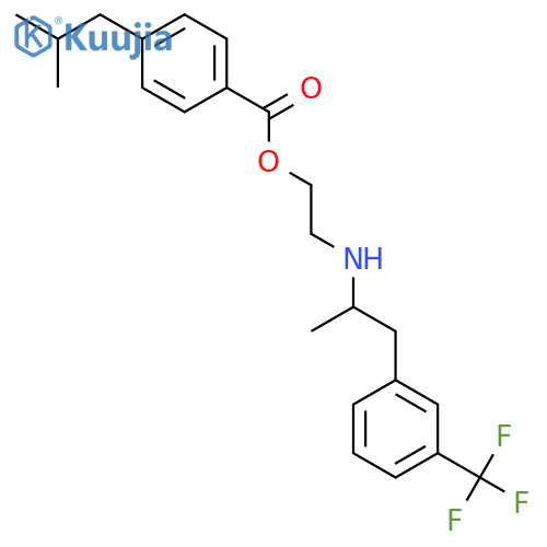 2-({1-[3-(trifluoromethyl)phenyl]propan-2-yl}amino)ethyl 4-(2-methylpropyl)benzoate structure