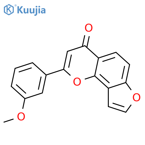 4H-Furo[2,3-h]-1-benzopyran-4-one, 2-(3-methoxyphenyl)- structure