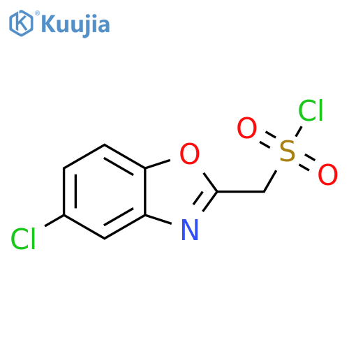 (5-chloro-1,3-benzoxazol-2-yl)methanesulfonyl chloride structure