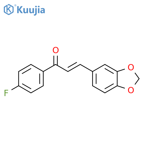 2-Propen-1-one,3-(1,3-benzodioxol-5-yl)-1-(4-fluorophenyl)- structure