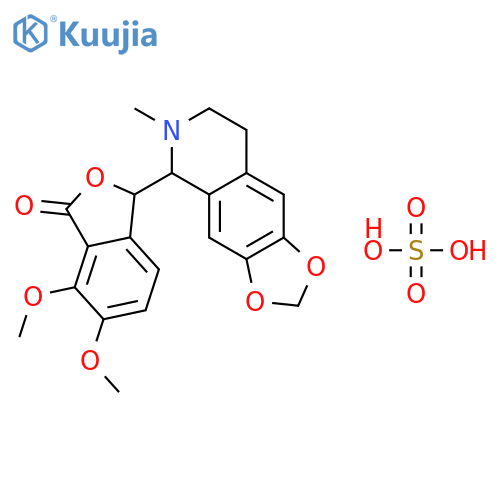 (3S)-6,7-dimethoxy-3-[(5R)-6-methyl-5,6,7,8-tetrahydro[1,3]dioxolo[4,5-g]isoquinolin-5-yl]-2-benzofuran-1(3H)-one sulfate (1:1) structure