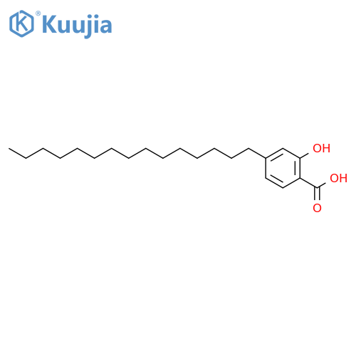 Benzoic acid, 2-hydroxy-4-pentadecyl- structure