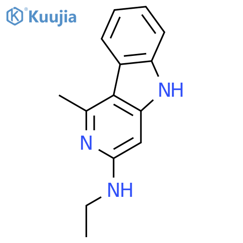 N-ethyl-1-methyl-5H-pyrido[4,3-b]indol-3-amine structure