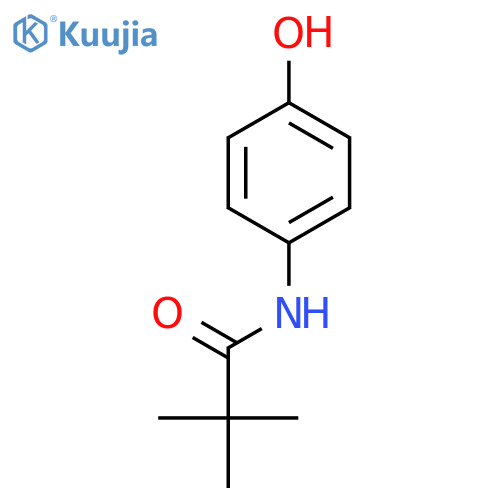 N-(4-hydroxyphenyl)-2,2-dimethylpropanamide structure
