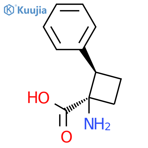 cis-1-amino-2-phenyl-cyclobutanecarboxylic acid structure
