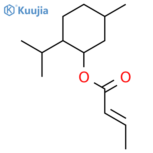2-Butenoic acid, 5-methyl-2-(1-methylethyl)cyclohexyl ester structure