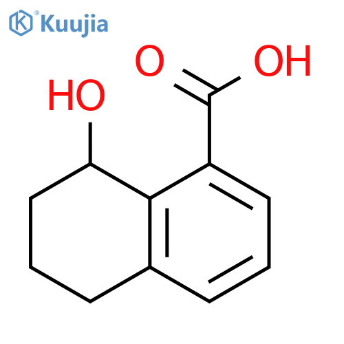 8-hydroxy-5,6,7,8-tetrahydronaphthalene-1-carboxylic acid structure