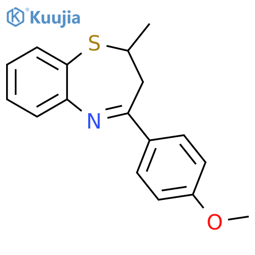 1,5-Benzothiazepine,2,3-dihydro-4-(4-methoxyphenyl)-2-methyl- structure