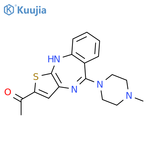 Ethanone,1-[5-(4-methyl-1-piperazinyl)-10H-thieno[2,3-b][1,4]benzodiazepin-2-yl]- structure