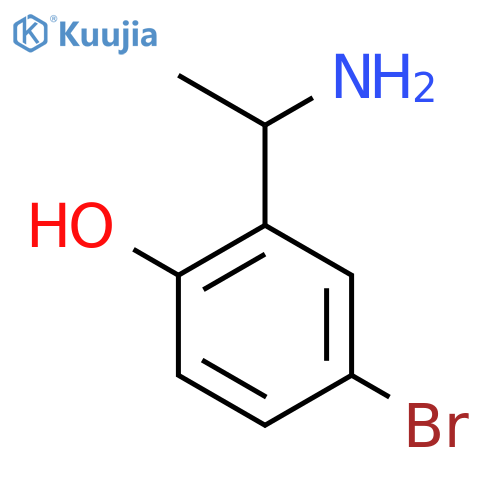 2-(1-Aminoethyl)-4-bromophenol structure