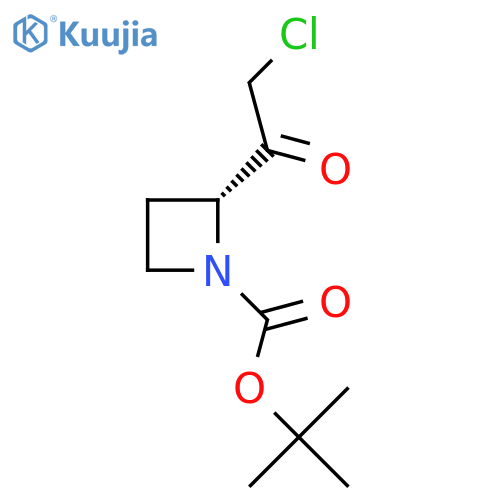 tert-butyl (2R)-2-(2-chloroacetyl)azetidine-1-carboxylate structure