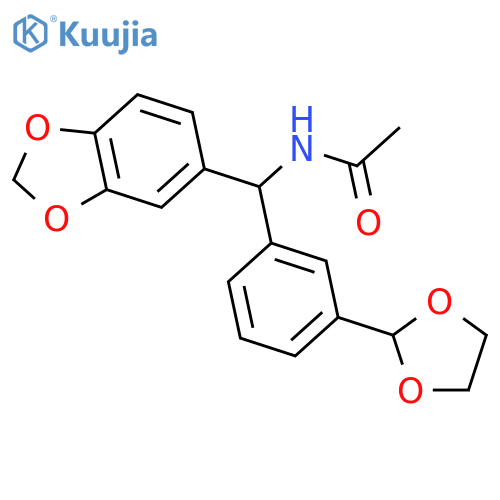 ACETAMIDE, N-[1,3-BENZODIOXOL-5-YL[3-(1,3-DIOXOLAN-2-YL)PHENYL]METHYL]- structure