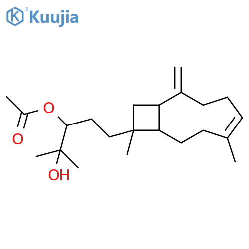 2,3-Pentanediol, 5-(6,10-dimethyl-2-methylenebicyclo[7.2.0]undec-5-en-10-yl)-2-methyl-, 3-acetate (9CI) structure