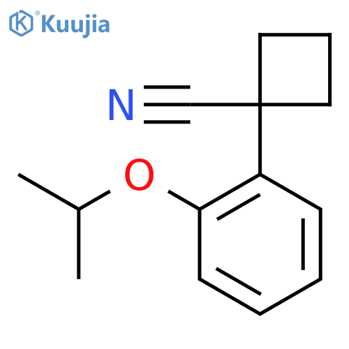 1-2-(propan-2-yloxy)phenylcyclobutane-1-carbonitrile structure