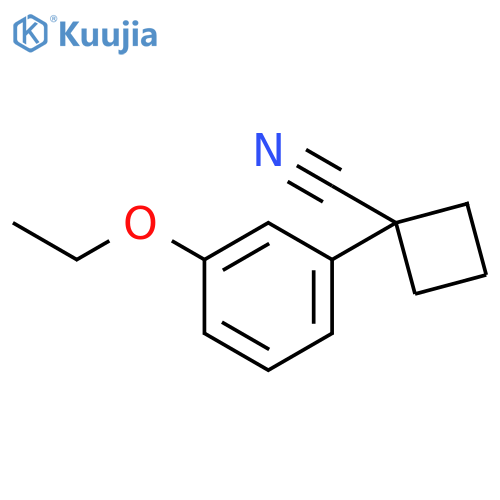 1-(3-ethoxyphenyl)cyclobutane-1-carbonitrile structure