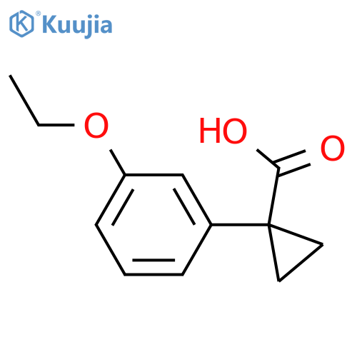 1-(3-ethoxyphenyl)cyclopropane-1-carboxylic acid structure