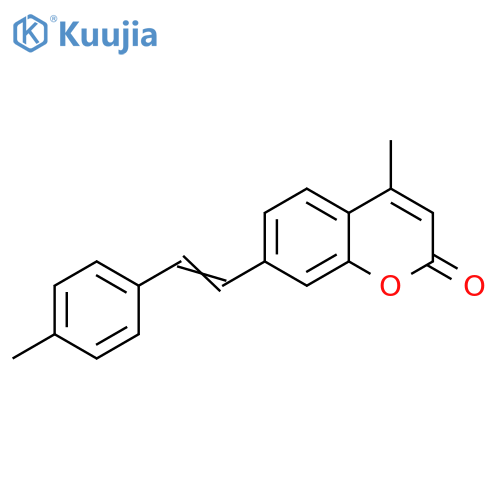 2H-1-Benzopyran-2-one, 4-methyl-7-[2-(4-methylphenyl)ethenyl]- structure