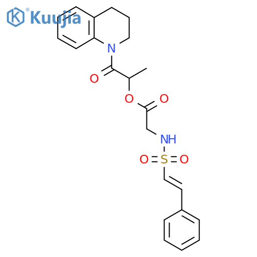 1-Oxo-1-(1,2,3,4-tetrahydroquinolin-1-yl)propan-2-yl 2-(2-phenylethenesulfonamido)acetate structure