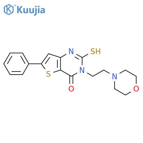 3-2-(morpholin-4-yl)ethyl-6-phenyl-2-sulfanyl-3H,4H-thieno3,2-dpyrimidin-4-one structure