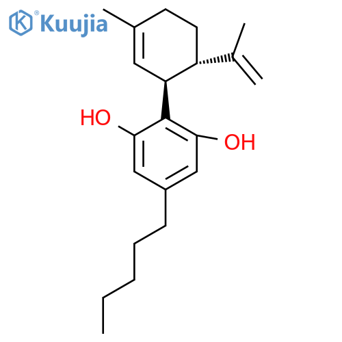 1,3-Benzenediol,2-[(1S,6S)-3-methyl-6-(1-methylethenyl)-2-cyclohexen-1-yl]-5-pentyl- structure