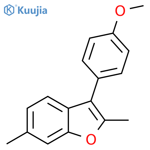 3-(4-methoxyphenyl)-2,6-dimethyl-1-benzofuran structure